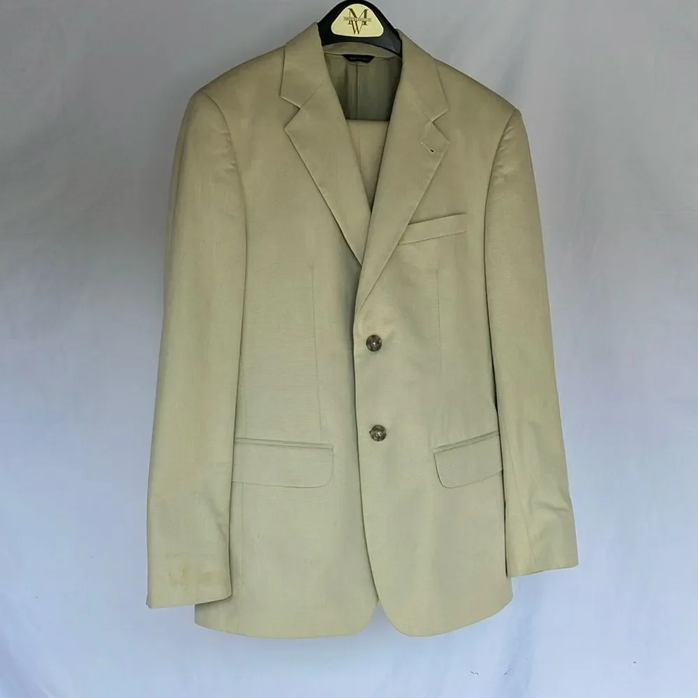 Banana Republic Cream Suits Classic Professional Fit